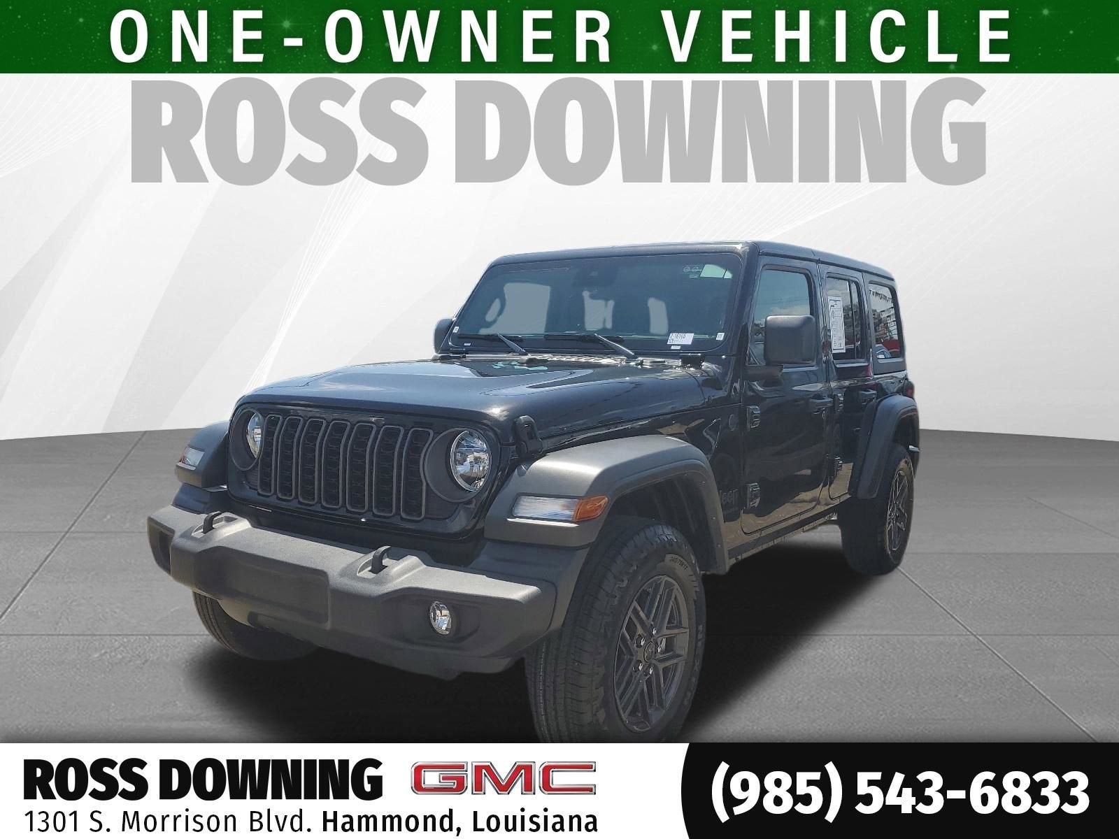2025 Jeep Wrangler 4-Door Summit 4x4 in Black — front three-quarter view