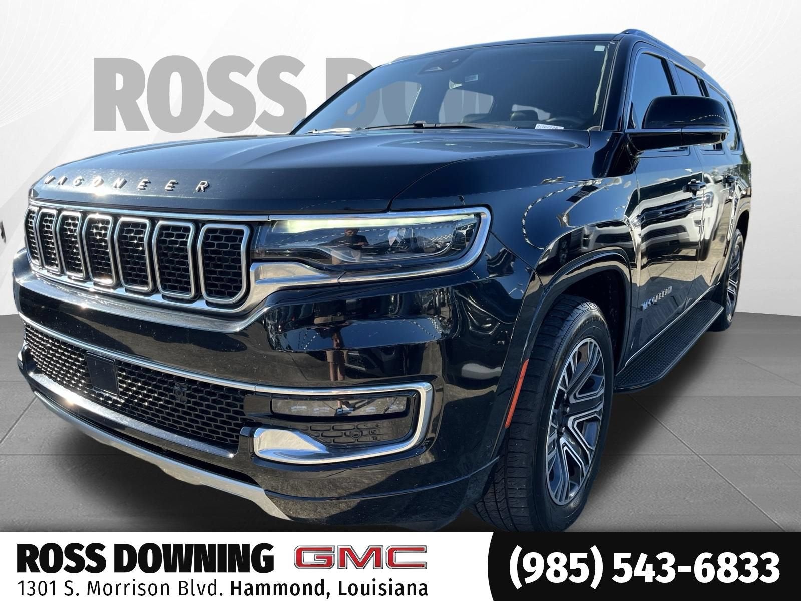 2024 Jeep Wagoneer L Series II 4x4 in Black — front three-quarter view