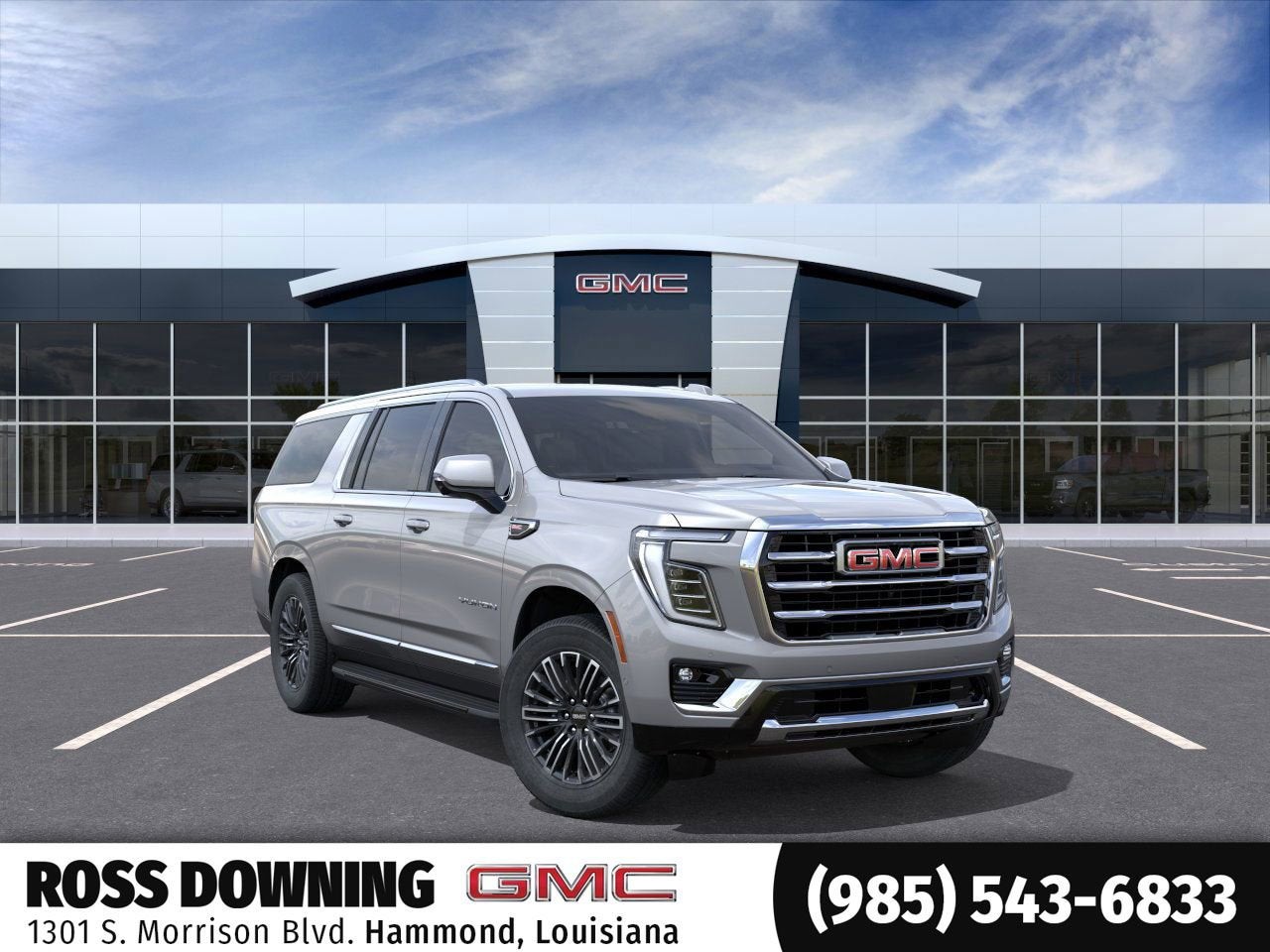 2026 GMC Yukon XL Elevation in Sterling Metallic — front three-quarter view