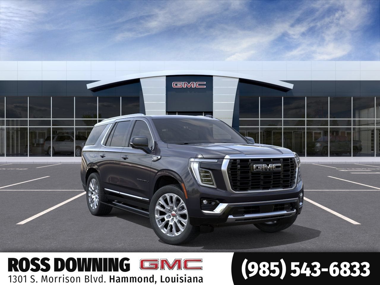 2026 GMC Yukon Denali in Titanium Rush Metallic — front three-quarter view