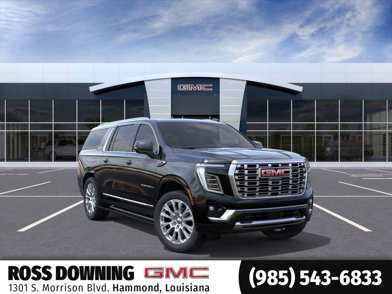 2026 GMC Yukon XL Denali in Onyx Black — front three-quarter view