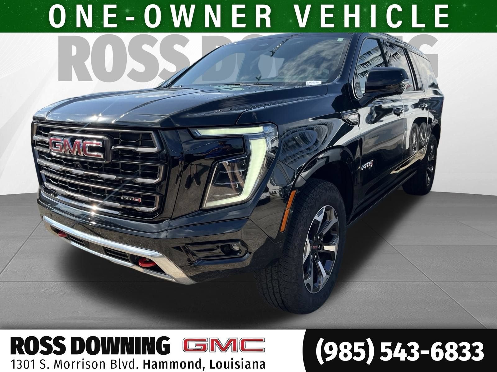 2025 GMC Yukon XL AT4 Ultimate in Onyx Black — front three-quarter view