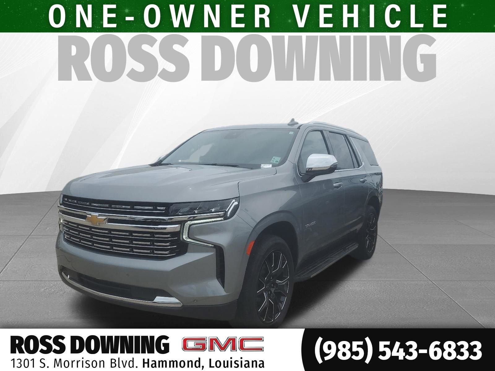 2023 Chevrolet Tahoe Premier in Sterling Gray Metallic — front three-quarter view