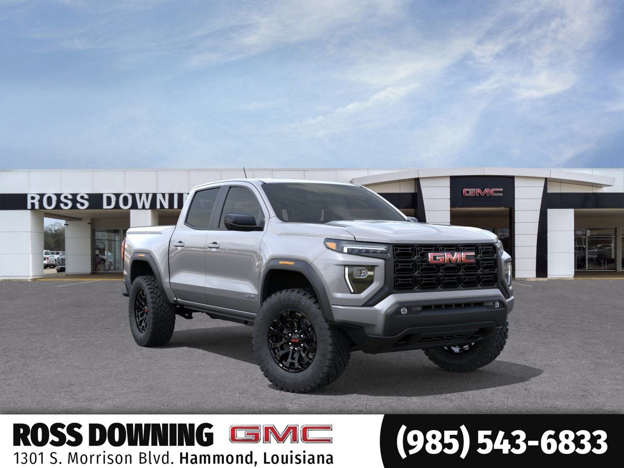 2026 GMC Canyon Elevation in Sterling Metallic — front three-quarter view