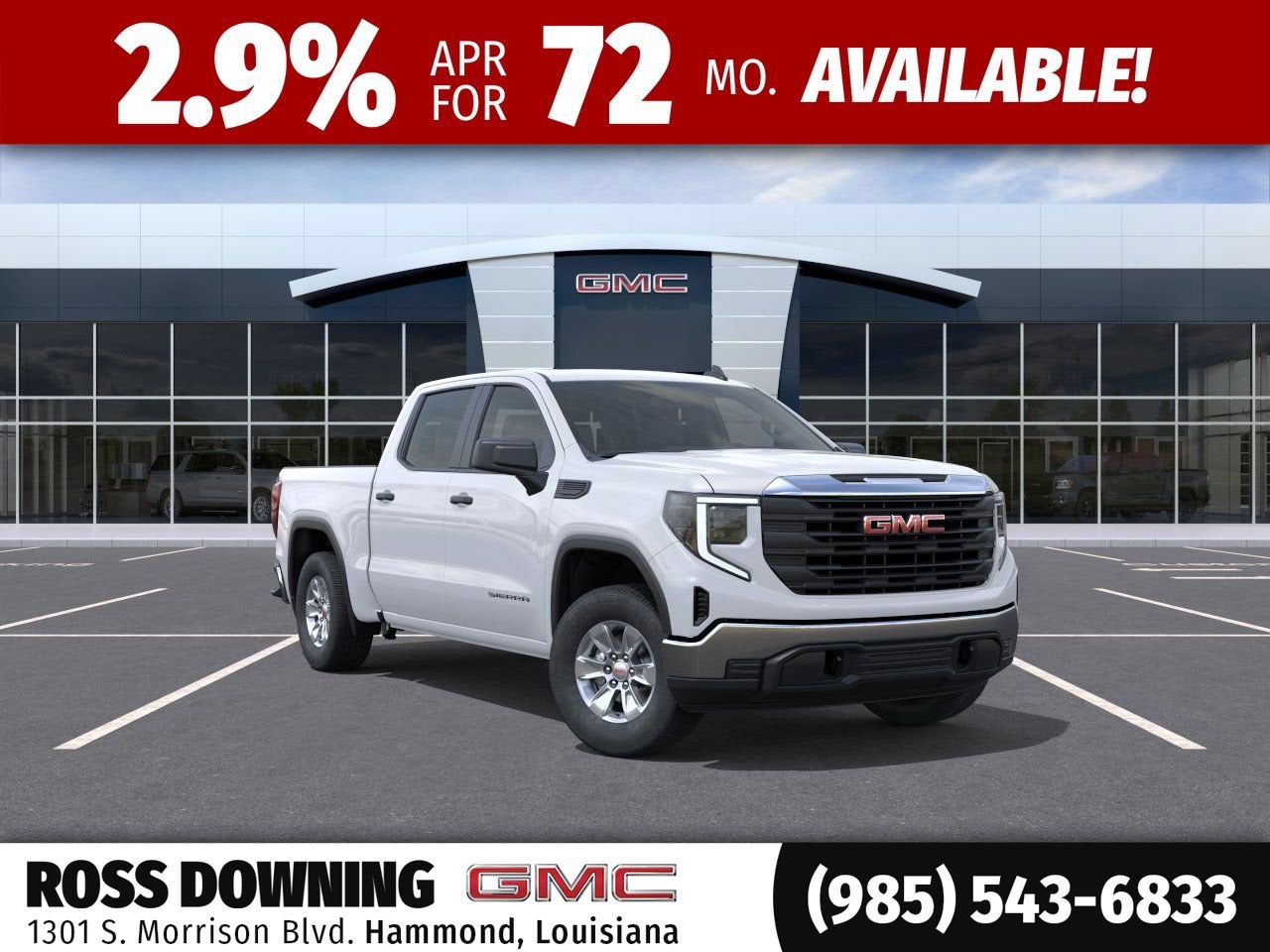 2026 GMC Sierra 1500 Pro in Summit White — front three-quarter view