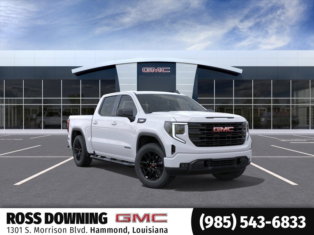 2026 GMC Sierra 1500 Elevation in Summit White — front three-quarter view