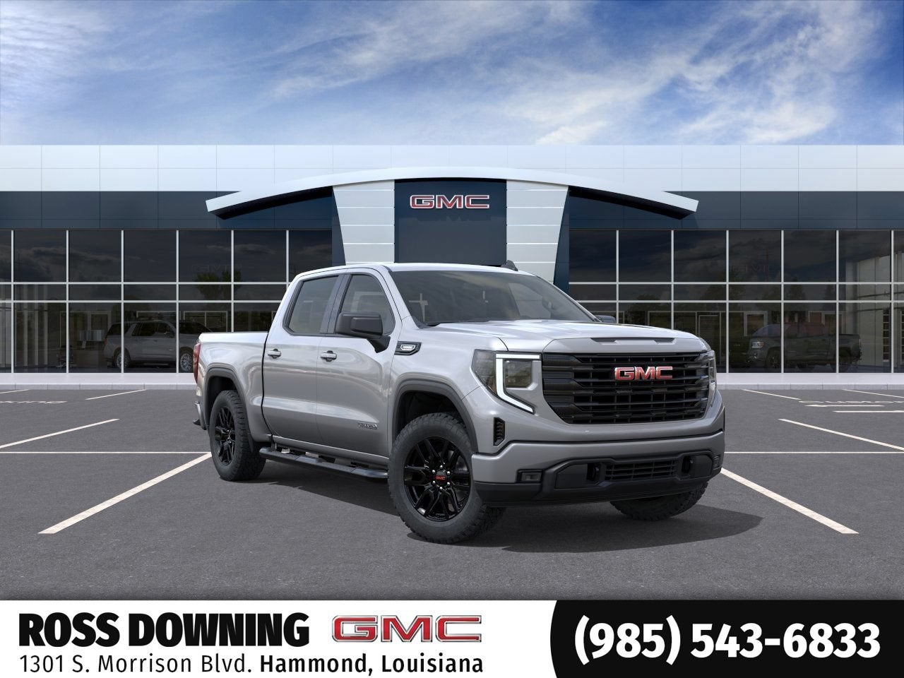 2026 GMC Sierra 1500 Elevation in Sterling Metallic — front three-quarter view