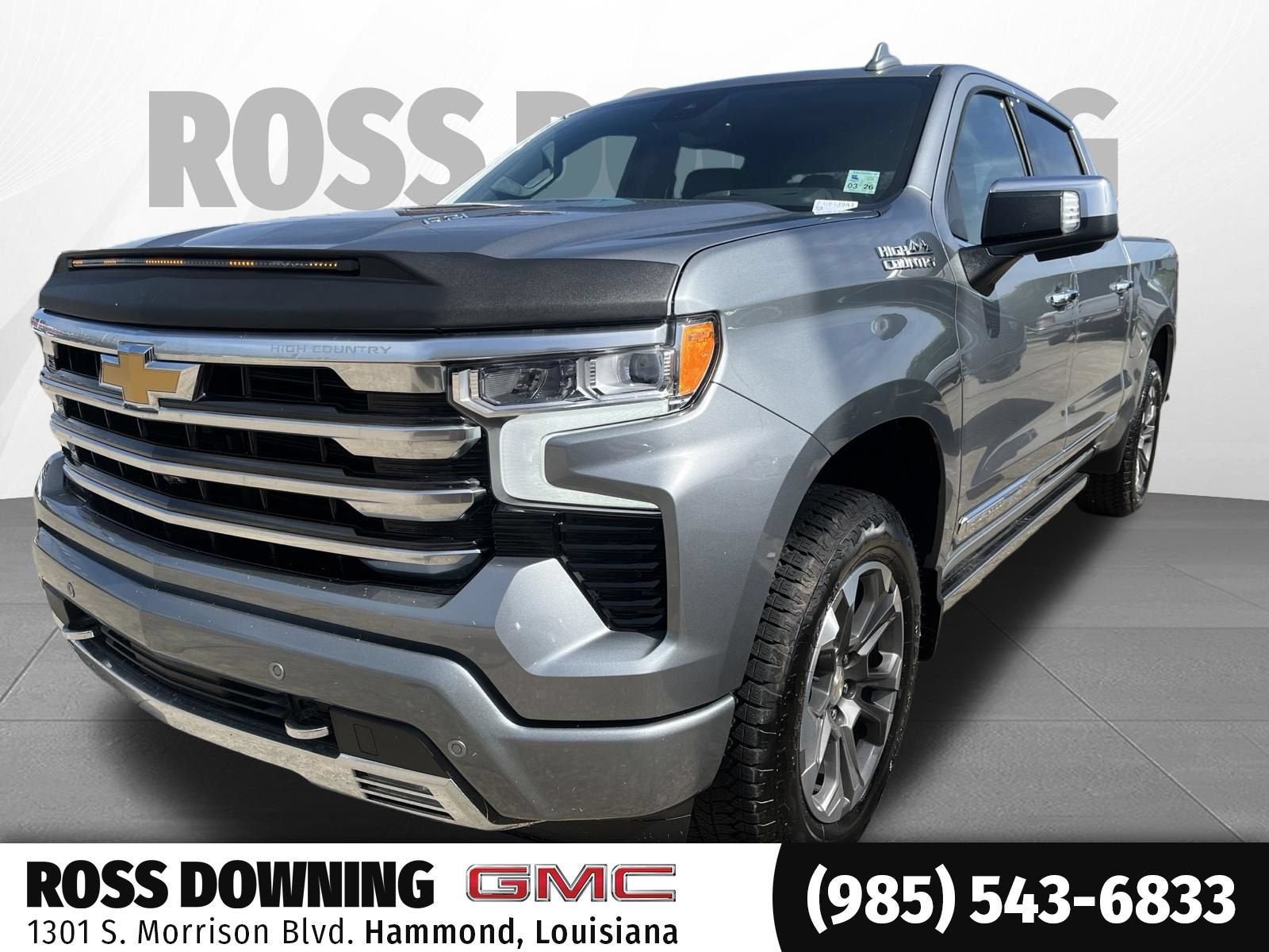 2024 Chevrolet Silverado 1500 High Country in Sterling Gray Metallic — front three-quarter view