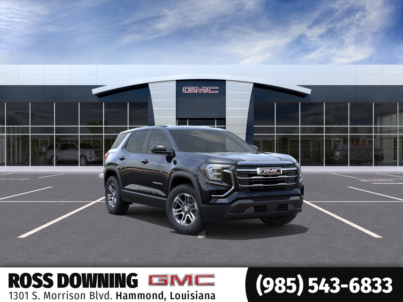 2027 GMC Terrain FWD Elevation in Ebony Twilight Metallic — front three-quarter view