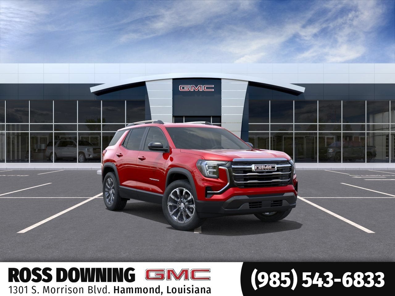 2027 GMC Terrain FWD Elevation in Volcanic Red Tintcoat — front three-quarter view