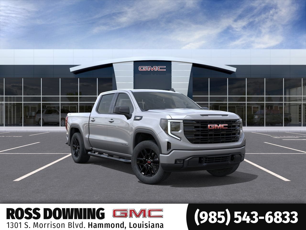 2026 GMC Sierra 1500 Elevation in Sterling Metallic — front three-quarter view