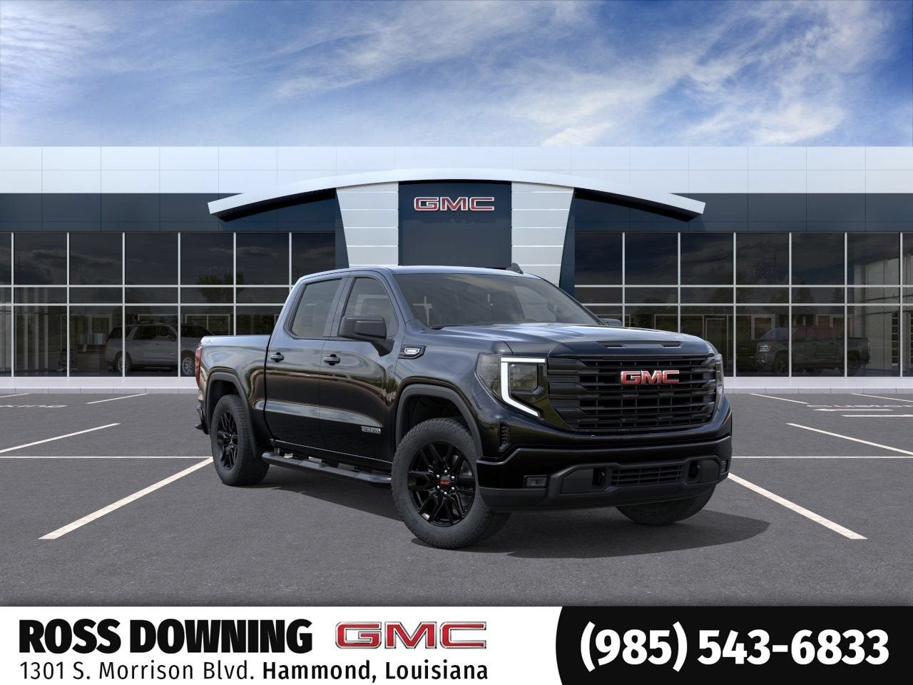 2026 GMC Sierra 1500 Elevation in Onyx Black — front three-quarter view