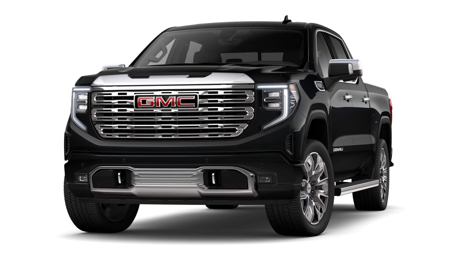 2026 GMC Sierra 1500 Denali in Onyx Black — front three-quarter view