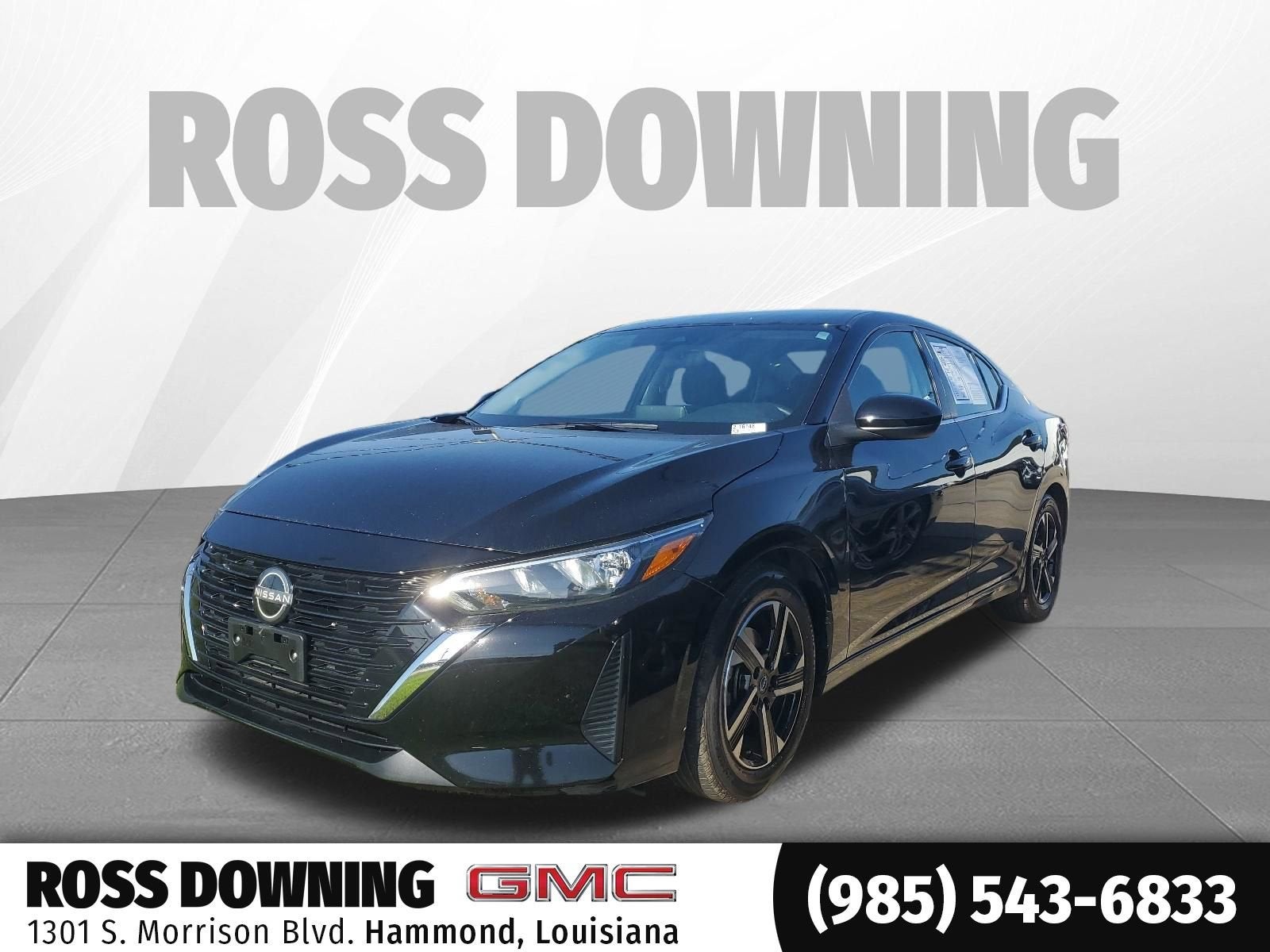 2024 Nissan Sentra SV Xtronic CVT in Black — front three-quarter view