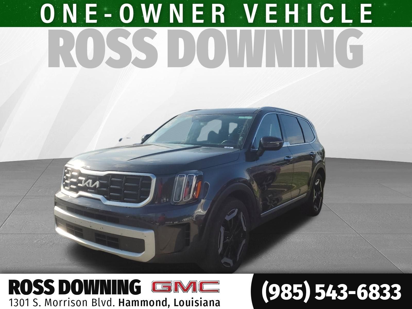 2025 Kia Telluride S in Gray — front three-quarter view